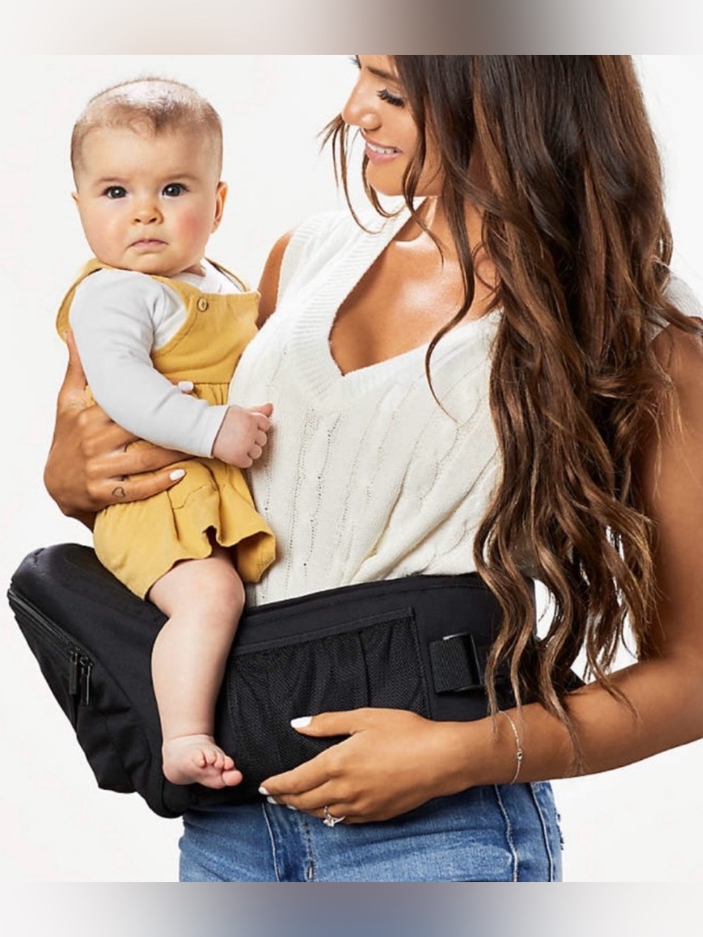 Supportive Baby Hip Seat Carrier Waist Stool in Black